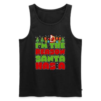 T-Shirt Design für Weihnachten - Männer Premium Bio Tank Top - Schwarz - Vorne - Michal (187cm)