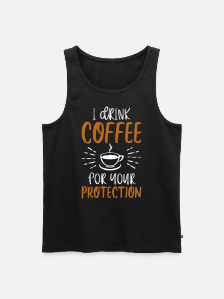 i drink coffee - Kaffee Geschenkidee - Männer Premium Bio Tank Top - Schwarz