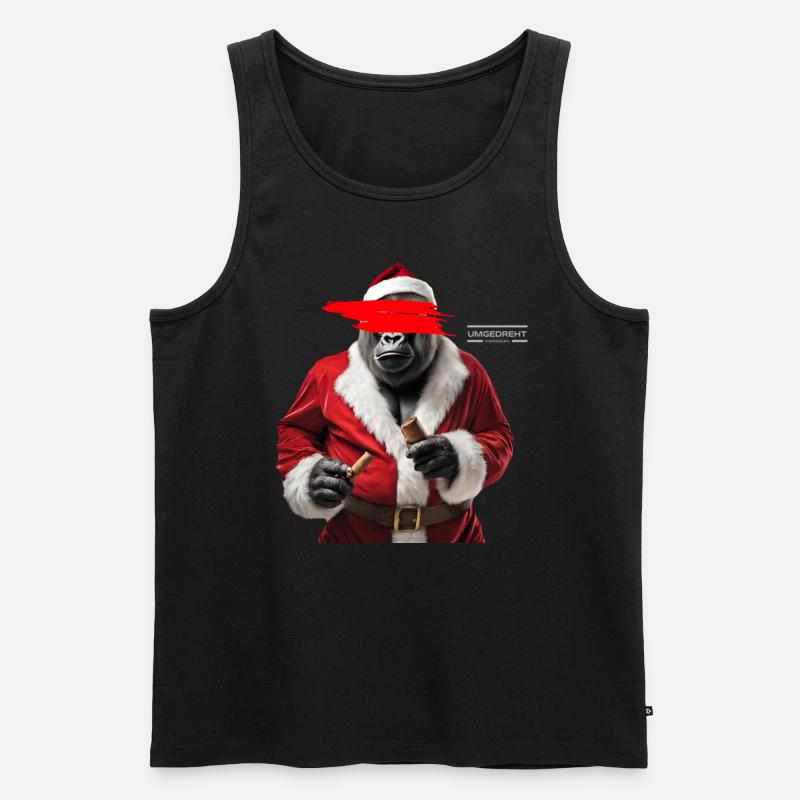 Red Gorilla - Männer Premium Bio Tank Top - Schwarz