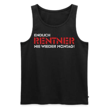 Endlich Rentner - Nie wieder Montag! (1) - Männer Premium Bio Tank Top - Schwarz - Vorne - AI Model Male 178 light (178cm)