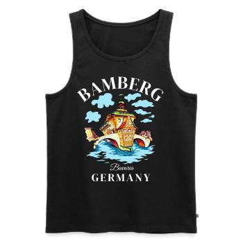 Bamberg Germany Bavaria Deutschland - Männer Premium Bio Tank Top - Schwarz - Vorne - AI Model Male 178 light (178cm)