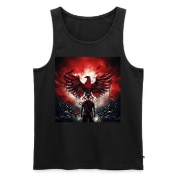 Adler - Männer Premium Bio Tank Top - Schwarz - Vorne - Michal (187cm)