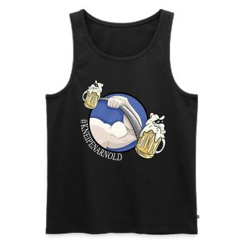 Kneipenarnold - Männer Premium Bio Tank Top - Schwarz - Vorne - Michal (187cm)