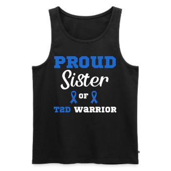 Diabetes Warrior Diabetic T2D - Men's Premium Organic Tank Top - black - Front - AI Model Male 178 light (178cm)