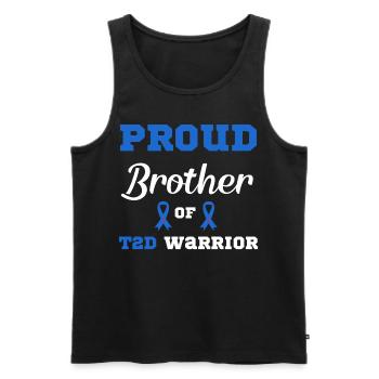 Diabetes Warrior Diabetic T2D - Men's Premium Organic Tank Top - black - Front - AI Model Male 178 light (178cm)