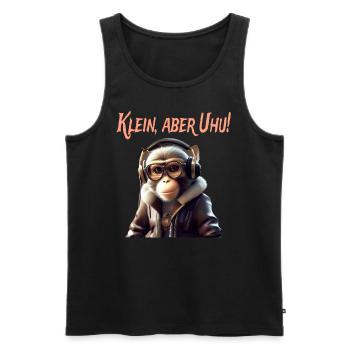 Klein aber Uhu - Männer Premium Bio Tank Top - Schwarz - Vorne - Michal (187cm)