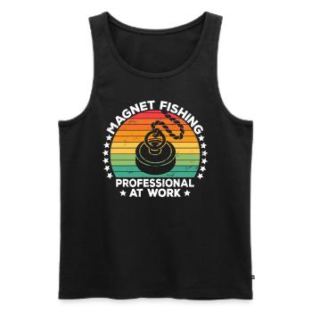 Magnet Fishing Treasure Hunters Détection de métaux - Débardeur bio Premium Homme - noir - Devant - Michal (187cm)