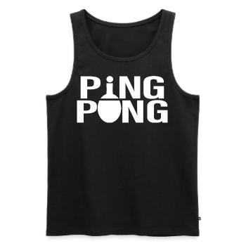 Ping Pong - Männer Premium Bio Tank Top - Schwarz - Vorne - Michal (187cm)