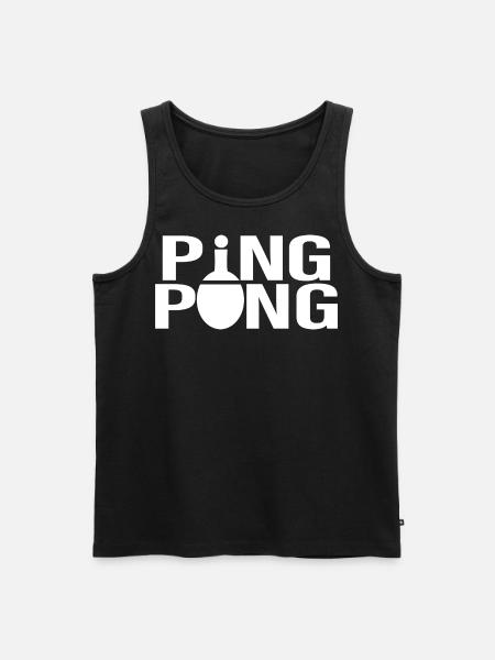 Ping Pong - Männer Premium Bio Tank Top - Schwarz