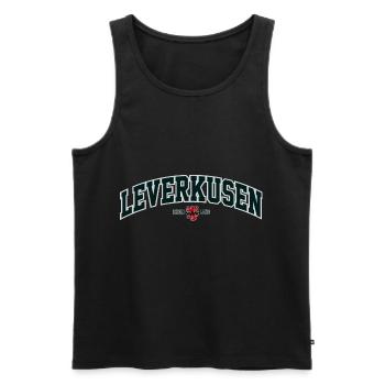LEVERKUSEN - Männer Premium Bio Tank Top - Schwarz - Vorne - Michal (187cm)
