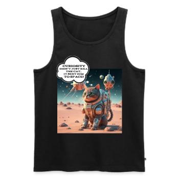Curiosity kill cat - Männer Premium Bio Tank Top - Schwarz - Vorne - Michal (187cm)