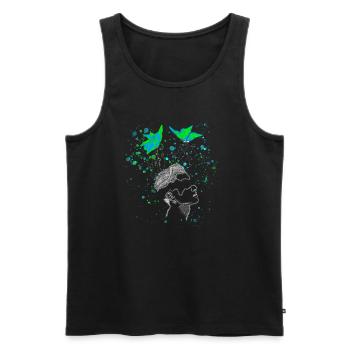 Split - Männer Premium Bio Tank Top - Schwarz - Vorne - AI Model Male 178 light (178cm)