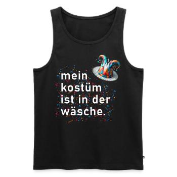 My costume is in the wash Polygon - Men's Premium Organic Tank Top - black - Front - Michal (187cm)