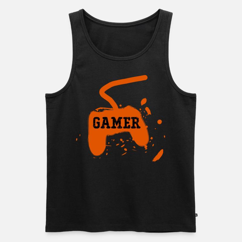 Gamer Game Console - Men's Premium Organic Tank Top - black