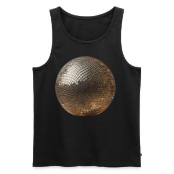 Disko Kugel - Männer Premium Bio Tank Top - Schwarz - Vorne - Michal (187cm)