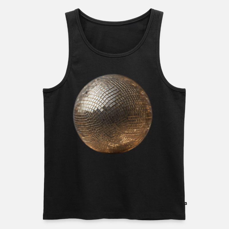 Disko Kugel - Männer Premium Bio Tank Top - Schwarz