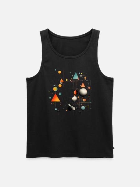 Modernes Design mit Formen - Männer Premium Bio Tank Top - Schwarz