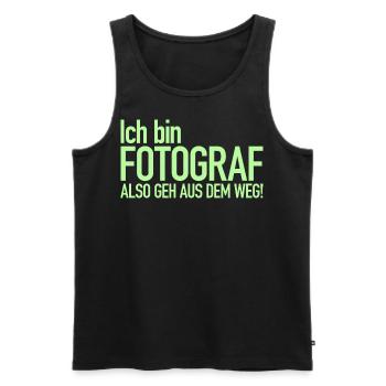 I'm a photographer - Men's Premium Organic Tank Top - black - Front - AI Model Male 178 light (178cm)