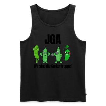 Gurkentruppe - Männer Premium Bio Tank Top - Schwarz - Vorne - Michal (187cm)
