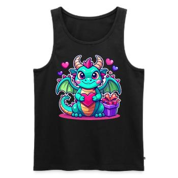 Colorful Dragon - Men's Premium Organic Tank Top - black - Front - Michal (187cm)