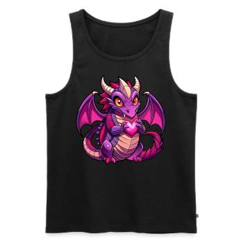 Farbenfroher Drache - Männer Premium Bio Tank Top - Schwarz - Vorne - Michal (187cm)