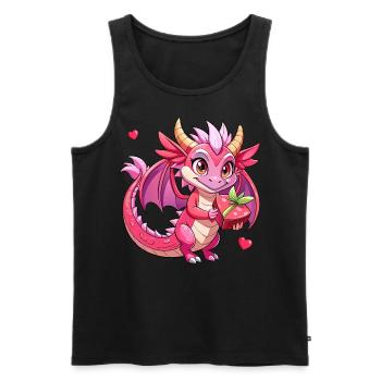 Colorful Dragon - Men's Premium Organic Tank Top - black - Front - Michal (187cm)