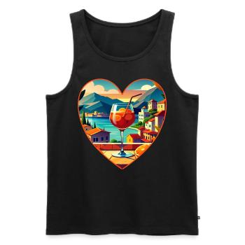 Drink Summer Holiday Love Dream Shirt Gift - Men's Premium Organic Tank Top - black - Front - Michal (187cm)