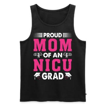 Proud Mom of an Nicu Graduate Grad Nicu Mom - Men's Premium Organic Tank Top - black - Front - AI Model Male 178 light (178cm)