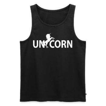 Licorne - Silhouette - Débardeur bio Premium Homme - noir - Devant - Michal (187cm)