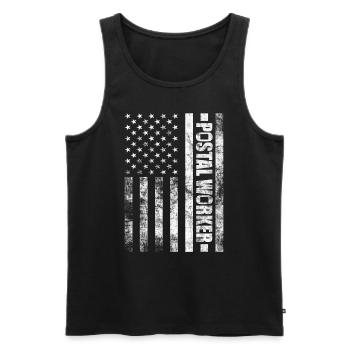 Postier Facteur Facteur USA Flag Mailman - Débardeur bio Premium Homme - noir - Devant - Michal (187cm)