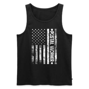 Postier Facteur Facteur USA Flag Mailman - Débardeur bio Premium Homme - noir - Devant - Michal (187cm)