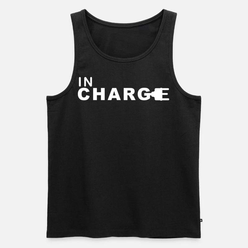 In Charge - Männer Premium Bio Tank Top - Schwarz