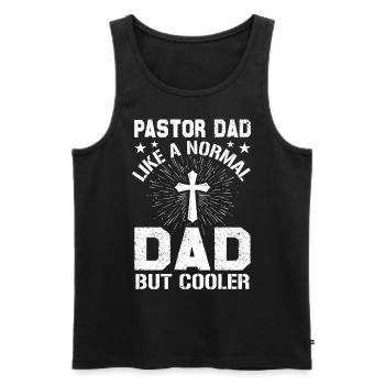 Pastor and Dad Pastor Gifts for Men Fathers Day - Männer Premium Bio Tank Top - Schwarz - Vorne - Michal (187cm)
