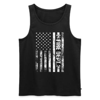 Fire Department Firefighter Fireman Firefighting - Men's Premium Organic Tank Top - black - Front - AI Model Male 178 light (178cm)