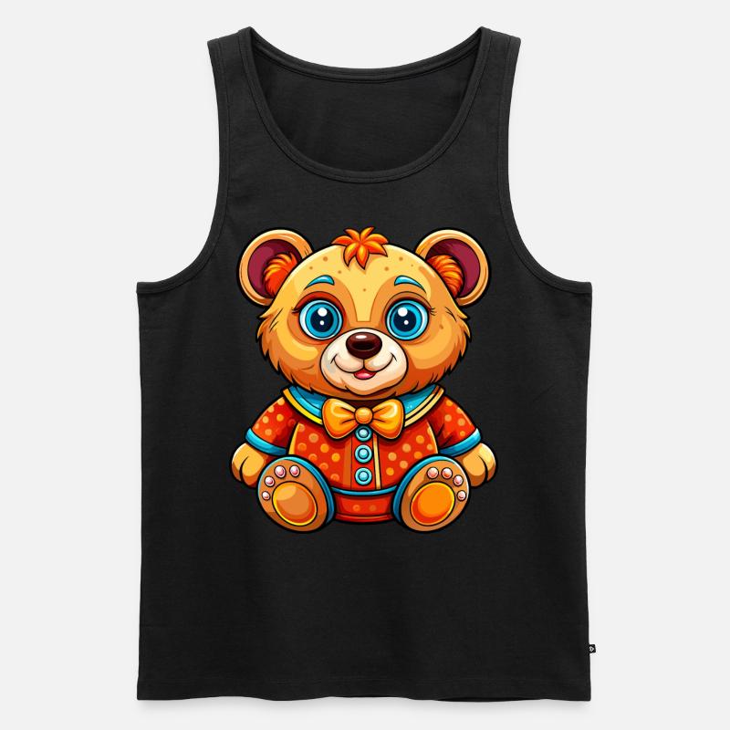 Schmucker Teddy - Männer Premium Bio Tank Top - Schwarz