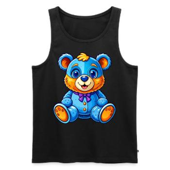 Teddy bleu - Débardeur bio Premium Homme - noir - Devant - Michal (187cm)