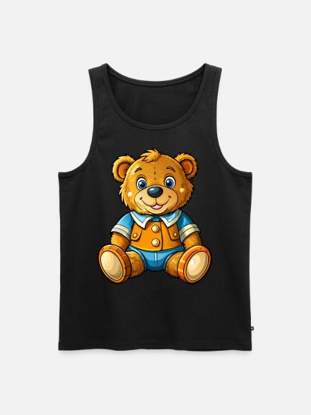 Cute Teddy - Men's Premium Organic Tank Top - black