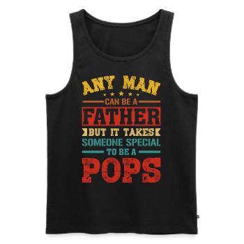 Father Someone Pops Father's Day Father Gifts - Männer Premium Bio Tank Top - Schwarz - Vorne - Michal (187cm)