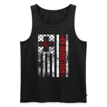 Notaufnahme Registrar Registrierung Notaufnahme Sekretärin - Männer Premium Bio Tank Top - Schwarz - Vorne - AI Model Male 178 light (178cm)