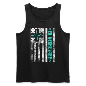 Notaufnahme Registrar Registrierung Notaufnahme Sekretärin - Männer Premium Bio Tank Top - Schwarz - Vorne - AI Model Male 178 light (178cm)