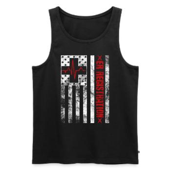 Registrar Registration Clerk in der Notaufnahme - Männer Premium Bio Tank Top - Schwarz - Vorne - AI Model Male 178 light (178cm)