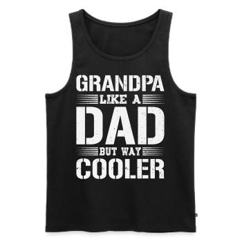 Grand-père comme un papa fête des pères grand-père cadeaux - Débardeur bio Premium Homme - noir - Devant - AI Model Male 178 light (178cm)