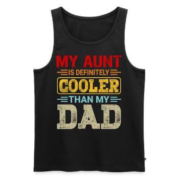 My Aunt Is Definitely Cooler Than My Dad Gifts - Men's Premium Organic Tank Top - black - Front - Michal (187cm)
