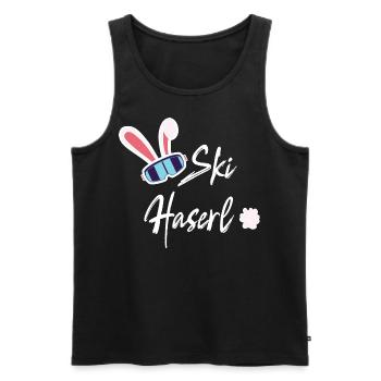 Skihaserl - Skihase - Skiing - Skiing holidays - Men's Premium Organic Tank Top - black - Front - Michal (187cm)