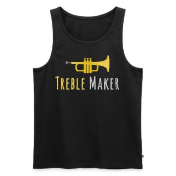 Treble Maker Trumpet mellophone player Music - Männer Premium Bio Tank Top - Schwarz - Vorne - Michal (187cm)