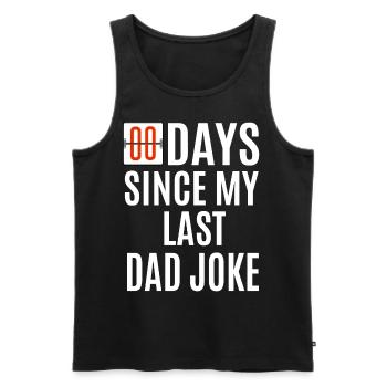 Zero Days Since My Last Dad Joke Funny Fathers - Men's Premium Organic Tank Top - black - Front - AI Model Male 178 light (178cm)