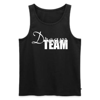 Dream Team Loyal Love Love Cohesion Trust - Men's Premium Organic Tank Top - black - Front - AI Model Male 178 light (178cm)