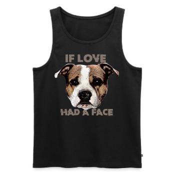 If Love had a Face - Männer Premium Bio Tank Top - Schwarz - Vorne - AI Model Male 178 light (178cm)