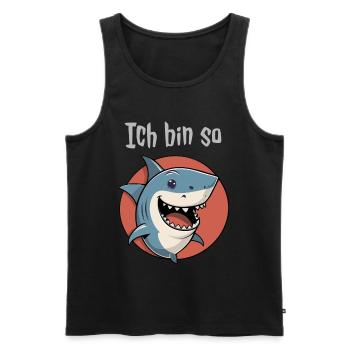 Ich bin so Hai - Männer Premium Bio Tank Top - Schwarz - Vorne - AI Model Male 178 light (178cm)