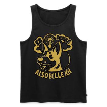 Bellen oder nicht bellen... - Männer Premium Bio Tank Top - Schwarz - Vorne - AI Model Male 178 light (178cm)